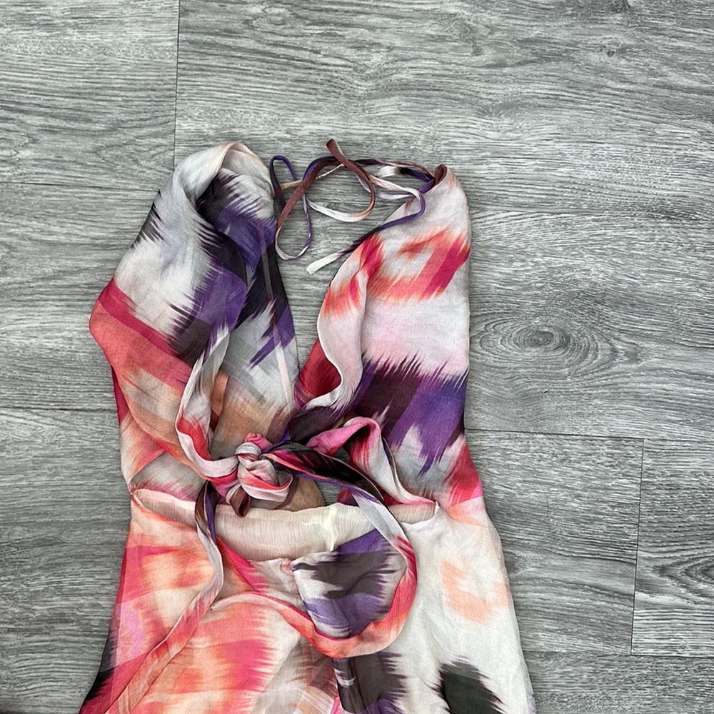Alexis Pavton-Tribal Pink maxi silk dress - Picture 10 of 13